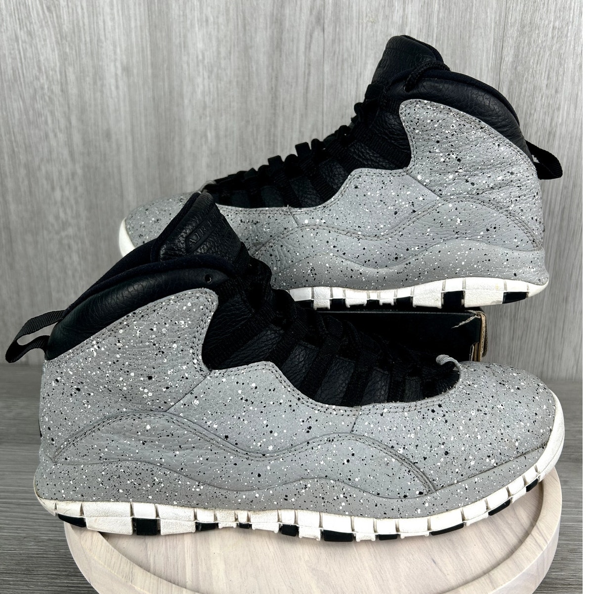 Nike Air Jordan 10 Retro Cement Cool Grey Mens 10.5 310805-062 Sneakers Shoes