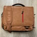 Snugg PU Leather Brown Camel Color 16 Laptop Messenger Shoulder Travel Bag