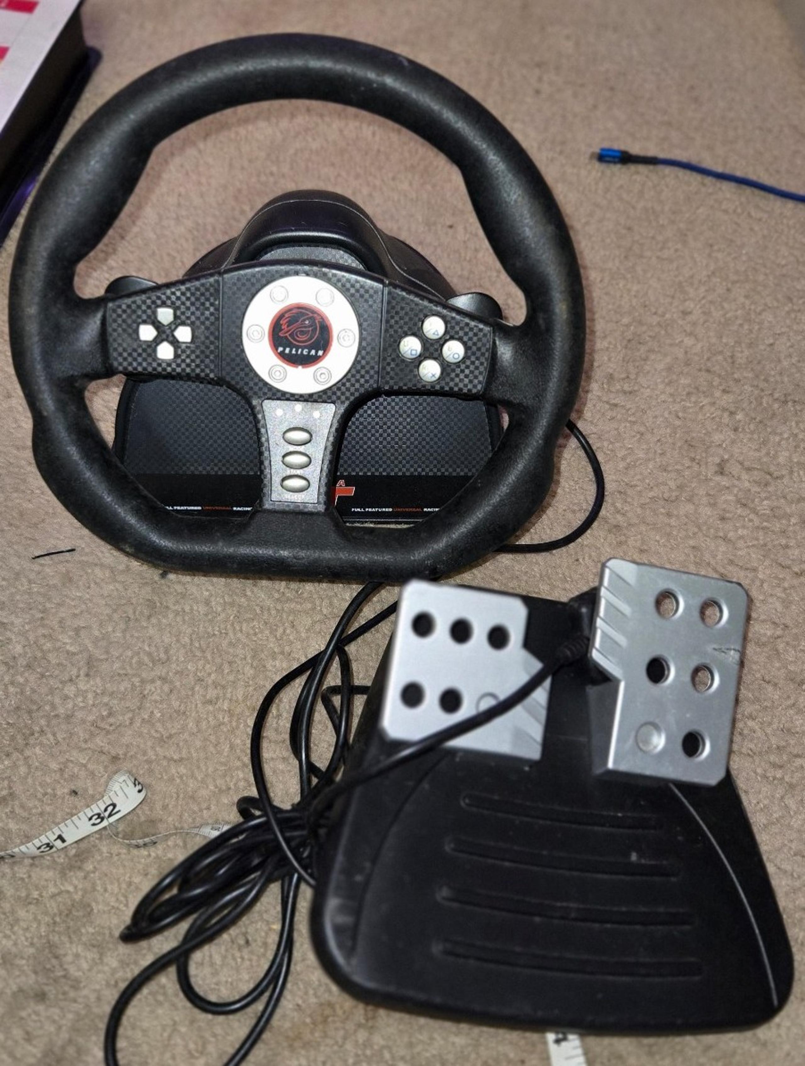 Pelican racing wheel and pedals for PS2