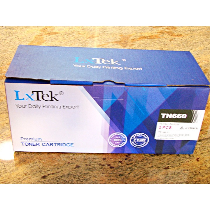 LxTek Compatible Toner Cartridge Replacement for Brother TN660 Black 2 Pack