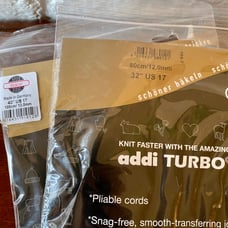 2x US17 addi TURBO circular needles