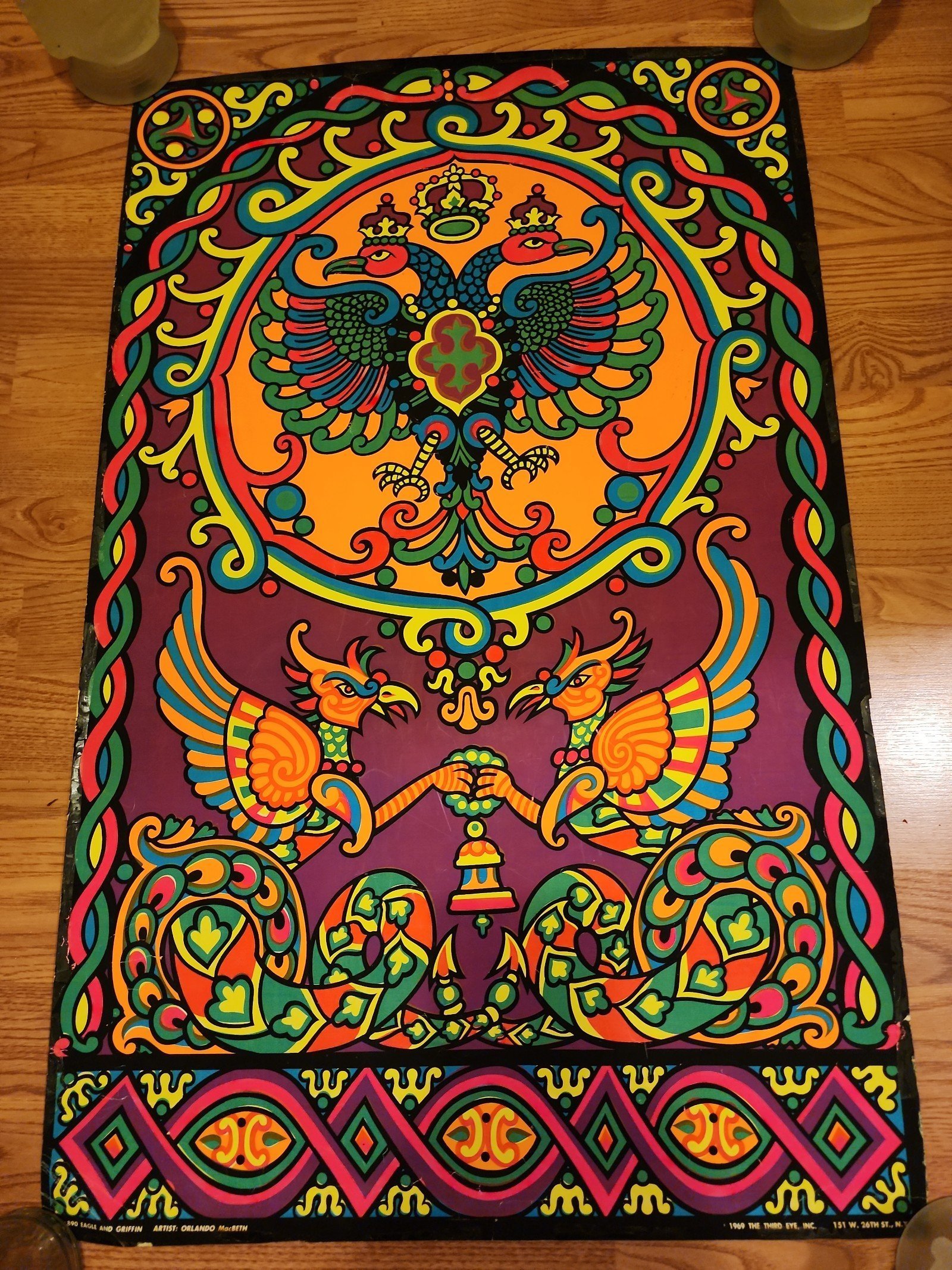 1969 Blacklight poster. 21 X 33 inches.