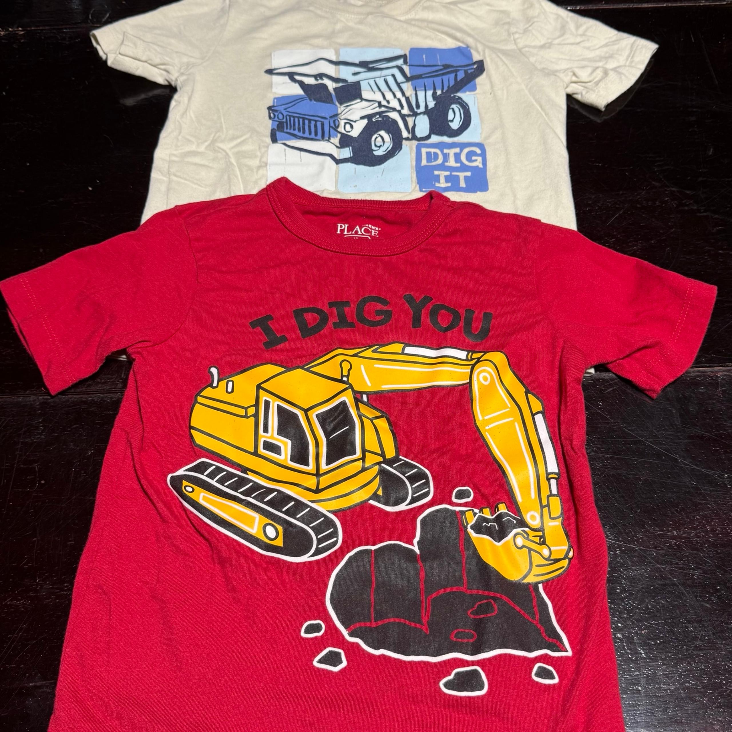 4T Toddler Boys Construction Theme Tshirts