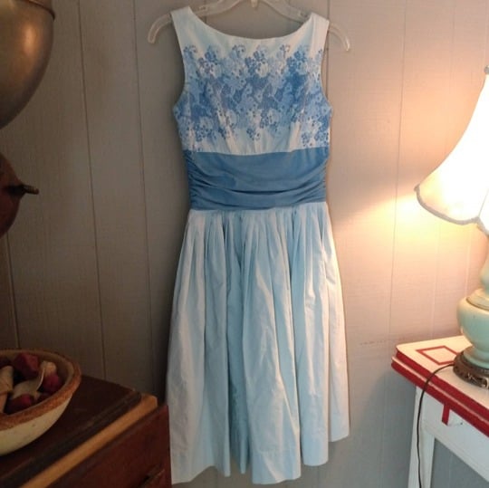 Vintage Wendy Woods 1940's-50's Rockabilly Sleeveless Dress No Size Tag See Desc