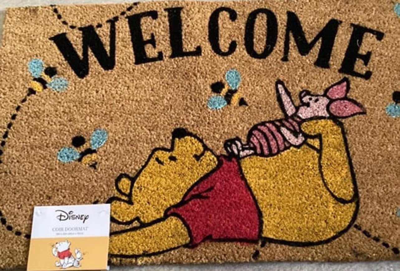 New Disney Winnie the Pooh and Puglet Coir Outdoor Rug