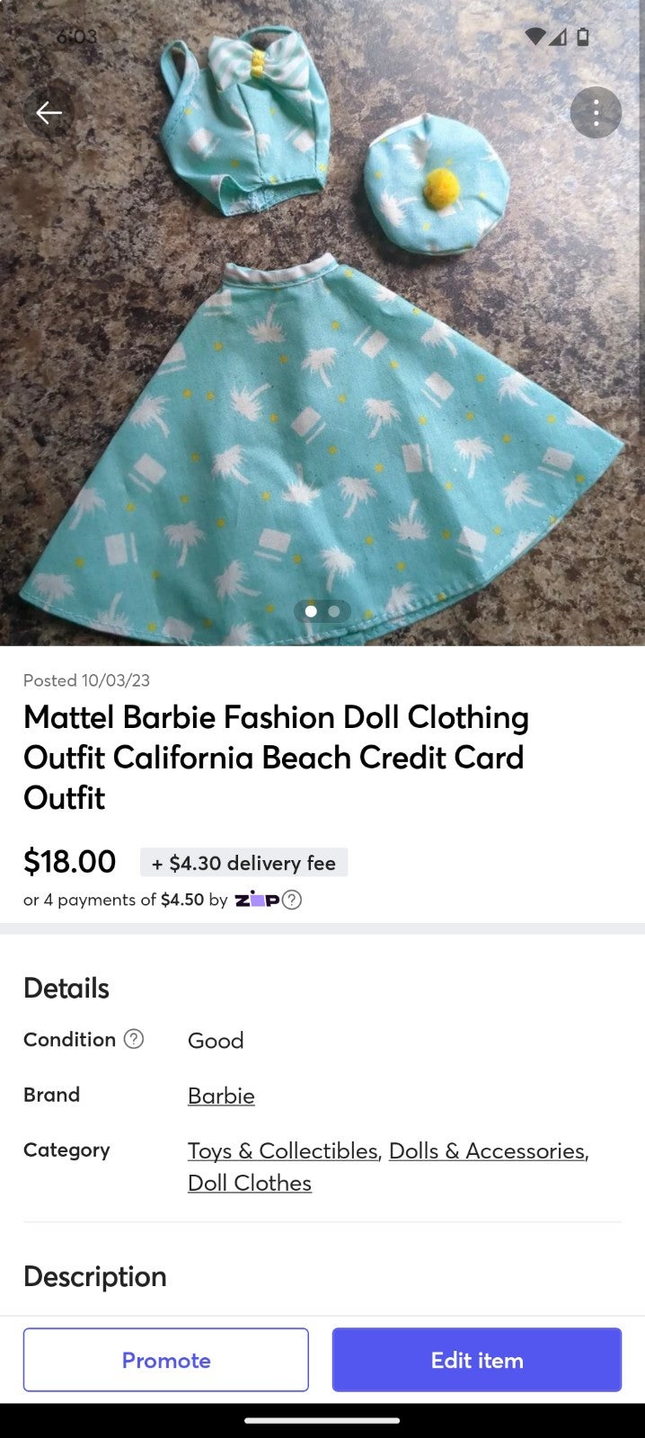 Reserved Stacie Taylor Vintage Mattel Barbie Fashion Doll Clothing Accessories
