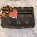 2 Pc VINTAGE DOONEY & BOURKE MONOGRAMMED SHOULDER BAG. Rainbow Zipper Coin Key
