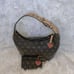 2 Pc VINTAGE DOONEY & BOURKE MONOGRAMMED SHOULDER BAG. Rainbow Zipper Coin Key