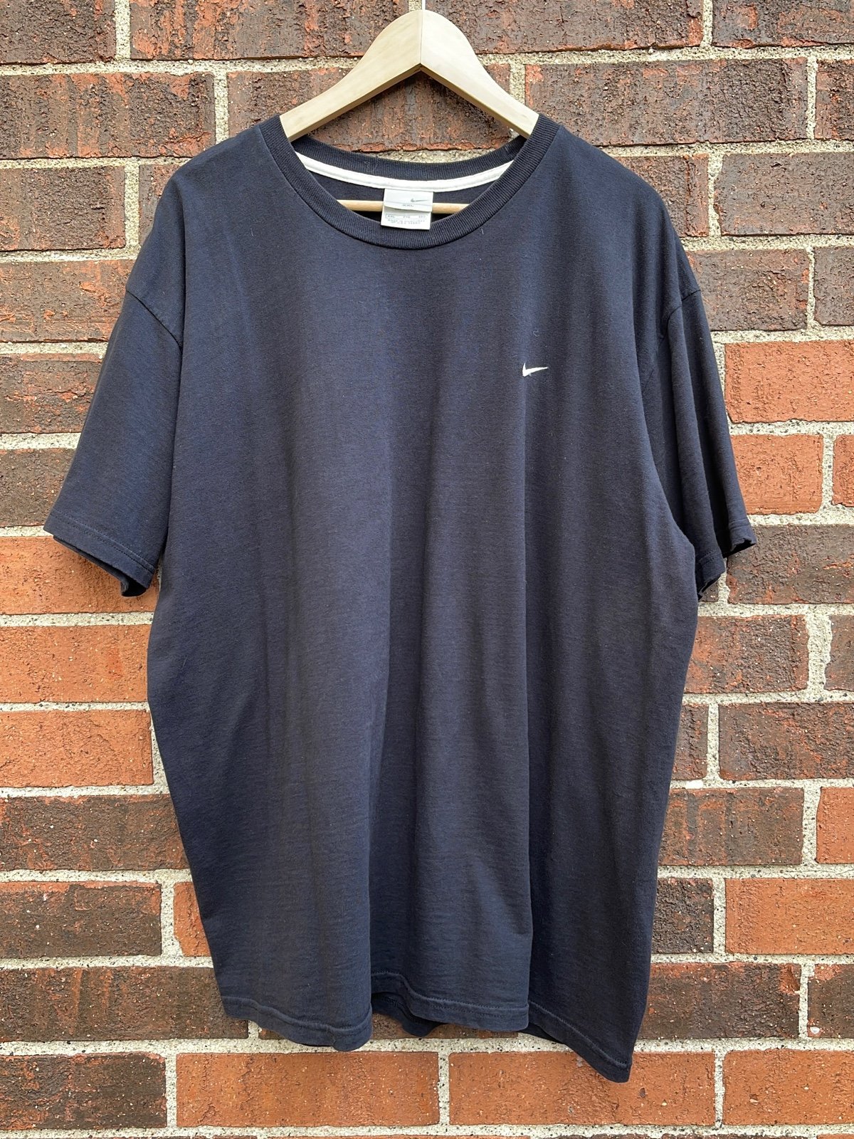 VINTAGE Nike black Tee T-Shirt Short Sleeve Silver Tag Mens Size 2XL TTG EEG