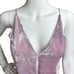 FORTE FORTE Crushed Velvet Top Size S Glitter Dots Lavender Pink Camisole V-Neck