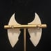 Vintage Carved Bovine Bone Earrings