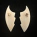 Vintage Carved Bovine Bone Earrings