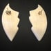 Vintage Carved Bovine Bone Earrings