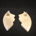 Vintage Carved Bovine Bone Earrings