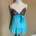 VS vintage silk embroidered babydoll lingerie set