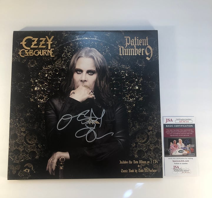 Ozzy Osbourne Signed Autograph Patient Number 9 Deluxe Vinyl With JSA COA