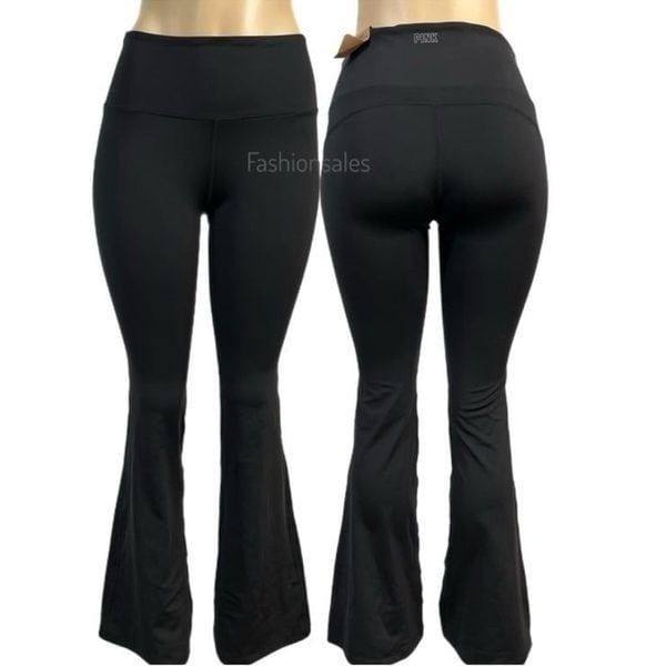 Victorias Secret Pink Active Ultimate High Waist Full Length V Flare leg black M