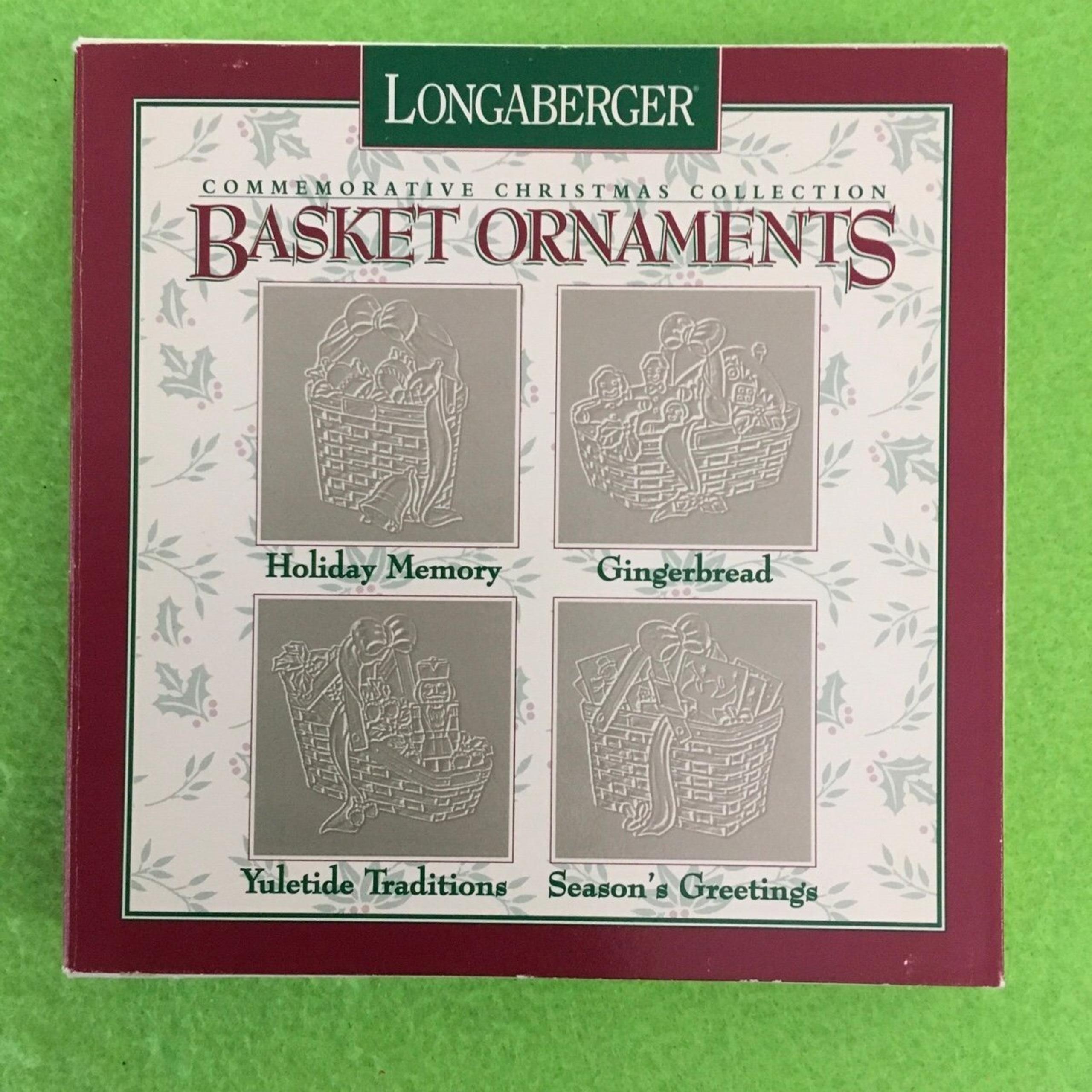 Longaberger Pewter Basket Ornaments