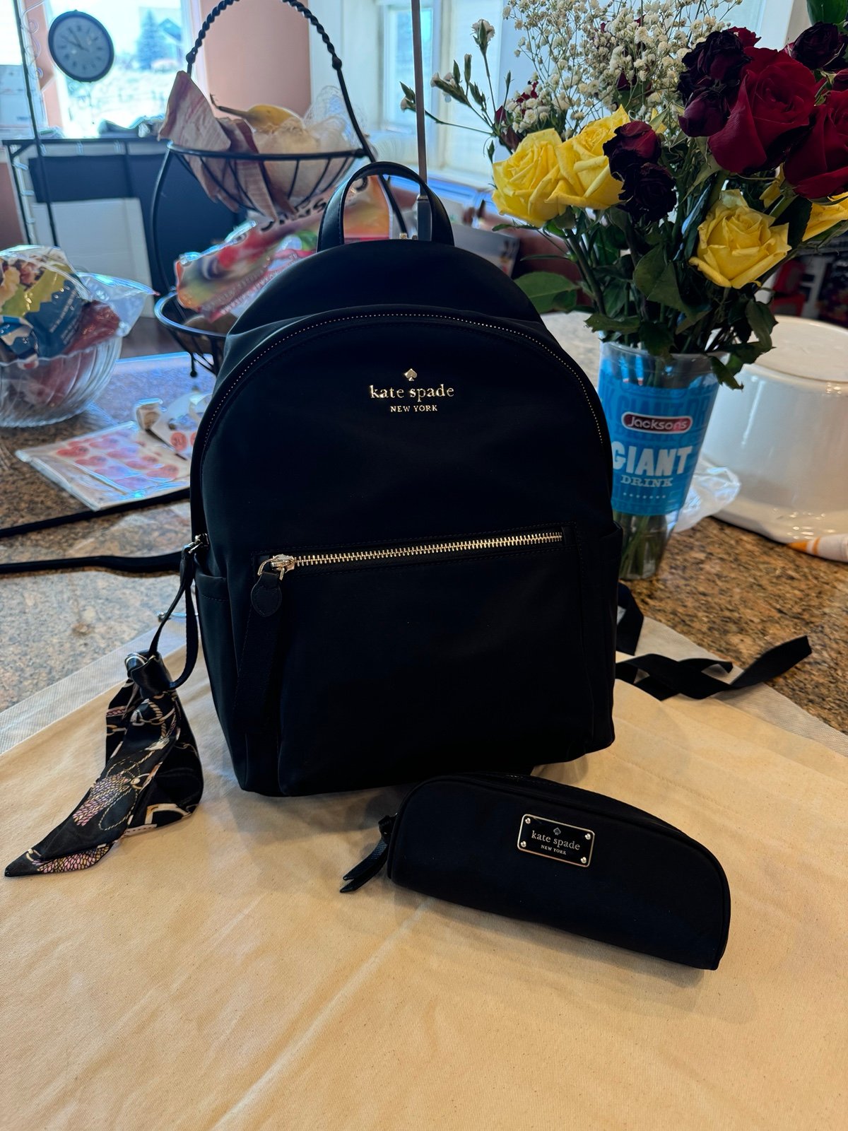 Kate Spade Chelsa Backpack Nylon Handbag NWOT W/Case