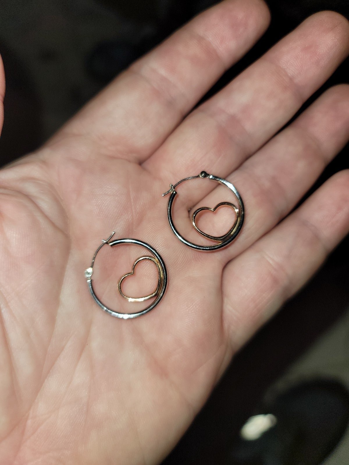 Women's 14kt Gold Jacmel Heart Hoop Earrings