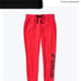 PINK lounge skinny joggers neon candy coral classic logo RARE