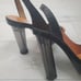Lanvin half d'Orsay slingback sandal.