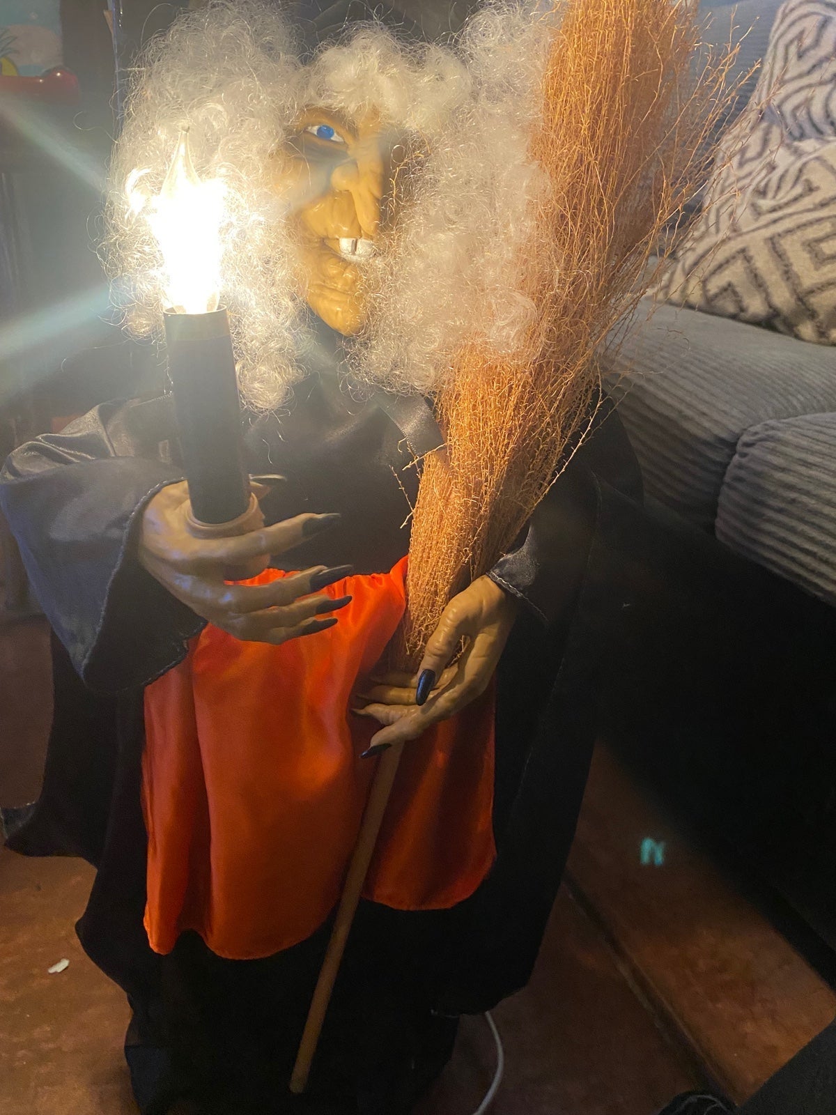 Vintage Rare 1988 Animated And Illuminated Halloween Witch Light Up Figure