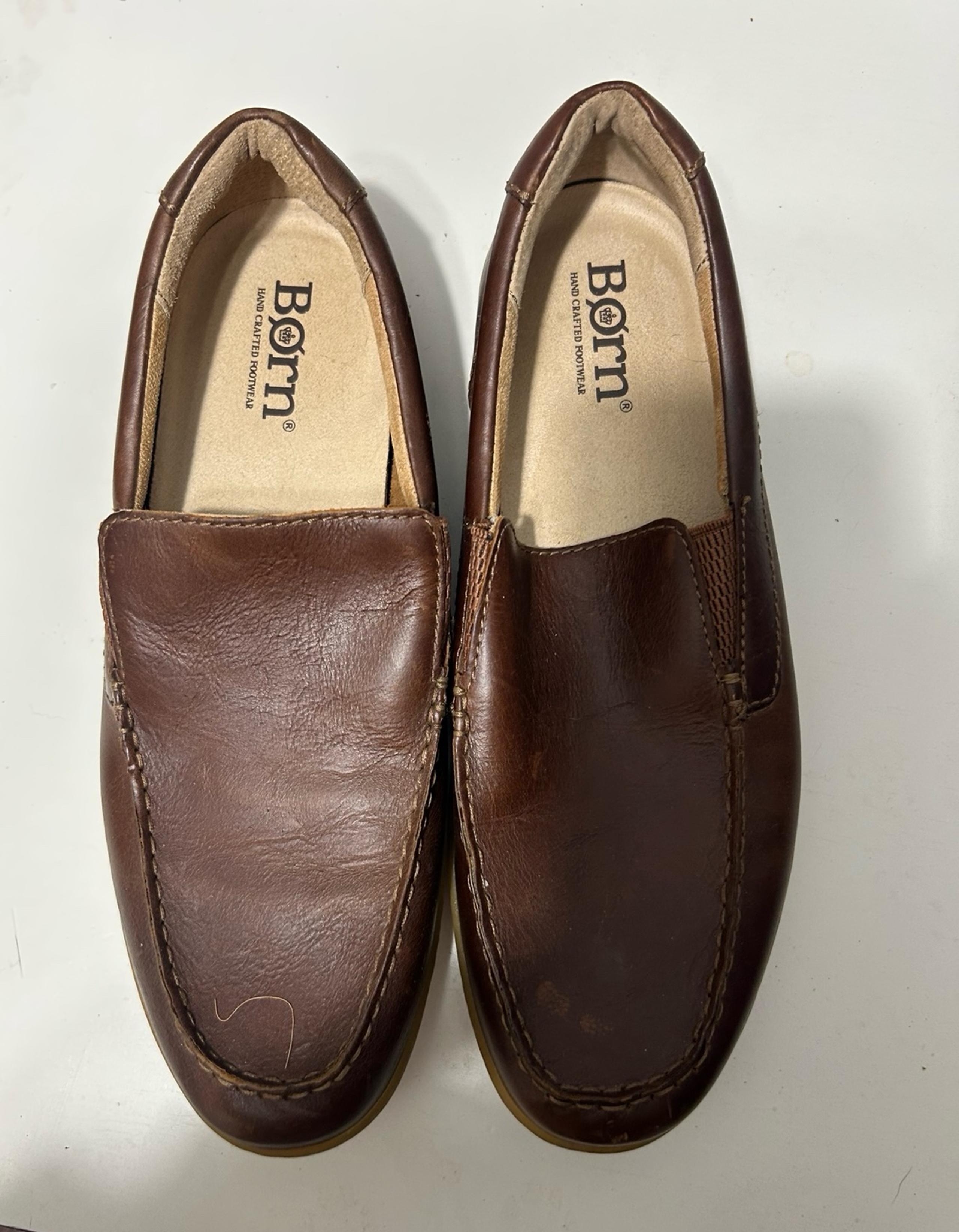 Børn Men’s Leather Slip-On Loafers – Size 13
