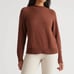 Quince 100% Organic Cotton Mock neck Sweater Cappuccino M