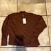 Quince 100% Organic Cotton Mock neck Sweater Cappuccino M