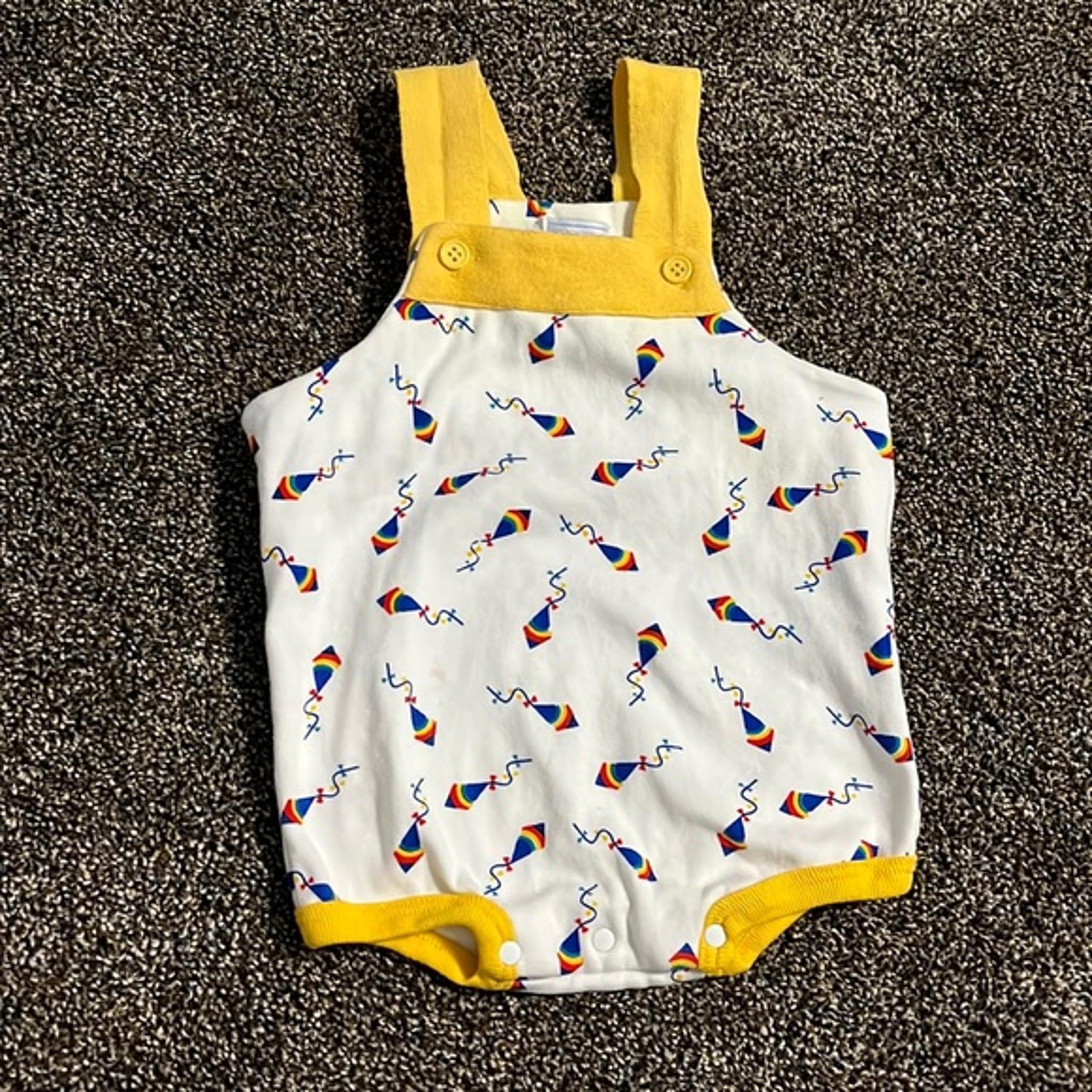 Vintage All Mine 18 month shortall romper with kites