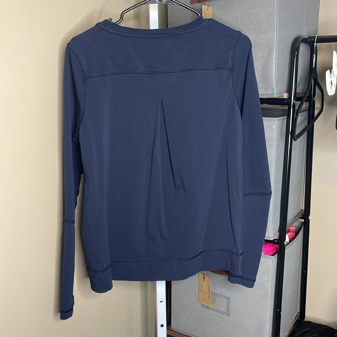 Lululemon Belle Long Sleeve Sweatshirt Sz 6 Inkwell Stretch French Terry 638