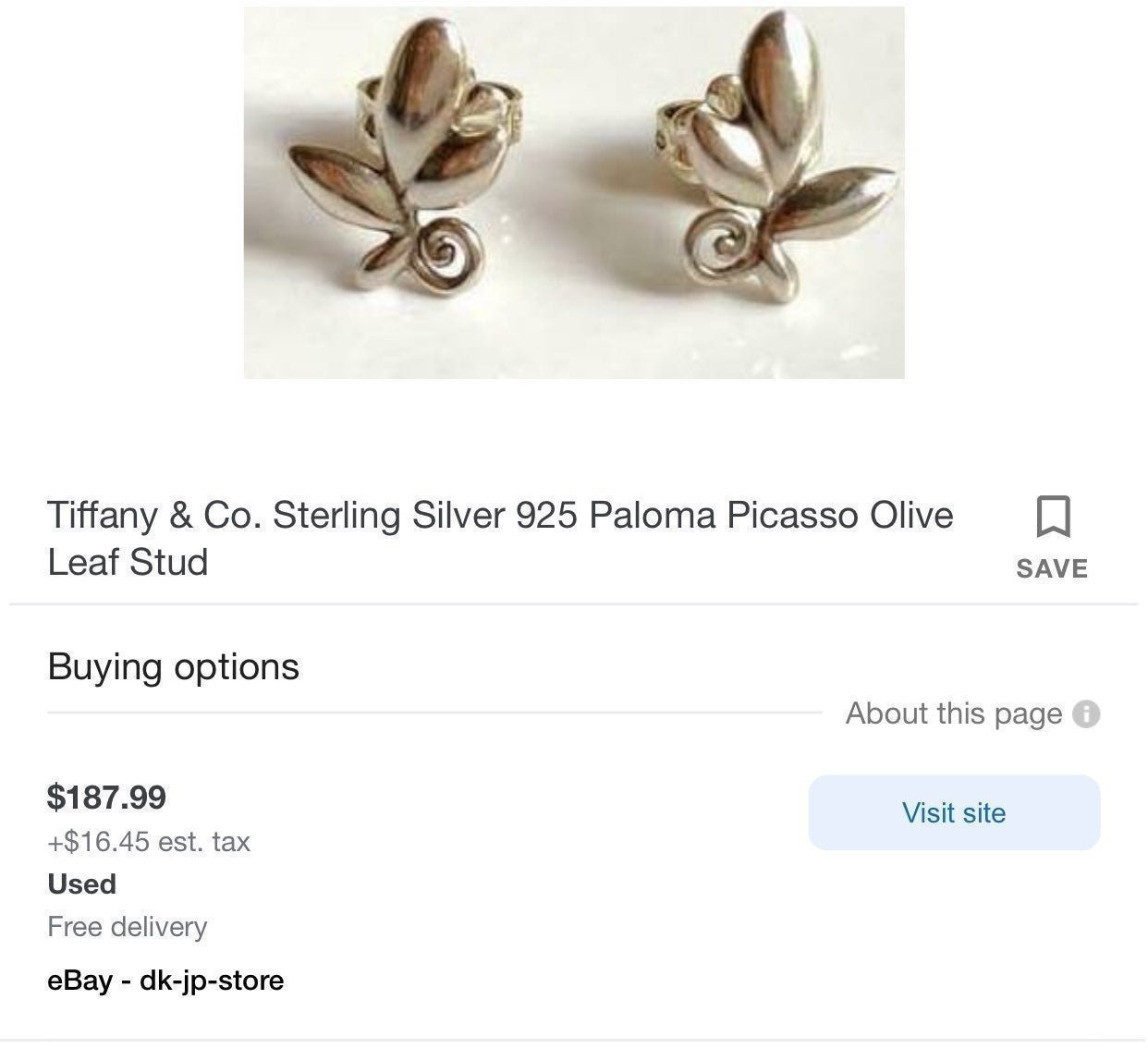Tiffany Co earings