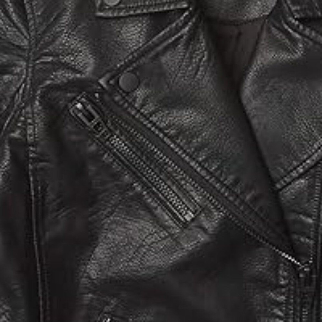 Blanknyc Women's Size L Black Onyx Vegan Leather Cropped Moto Jacket - detail