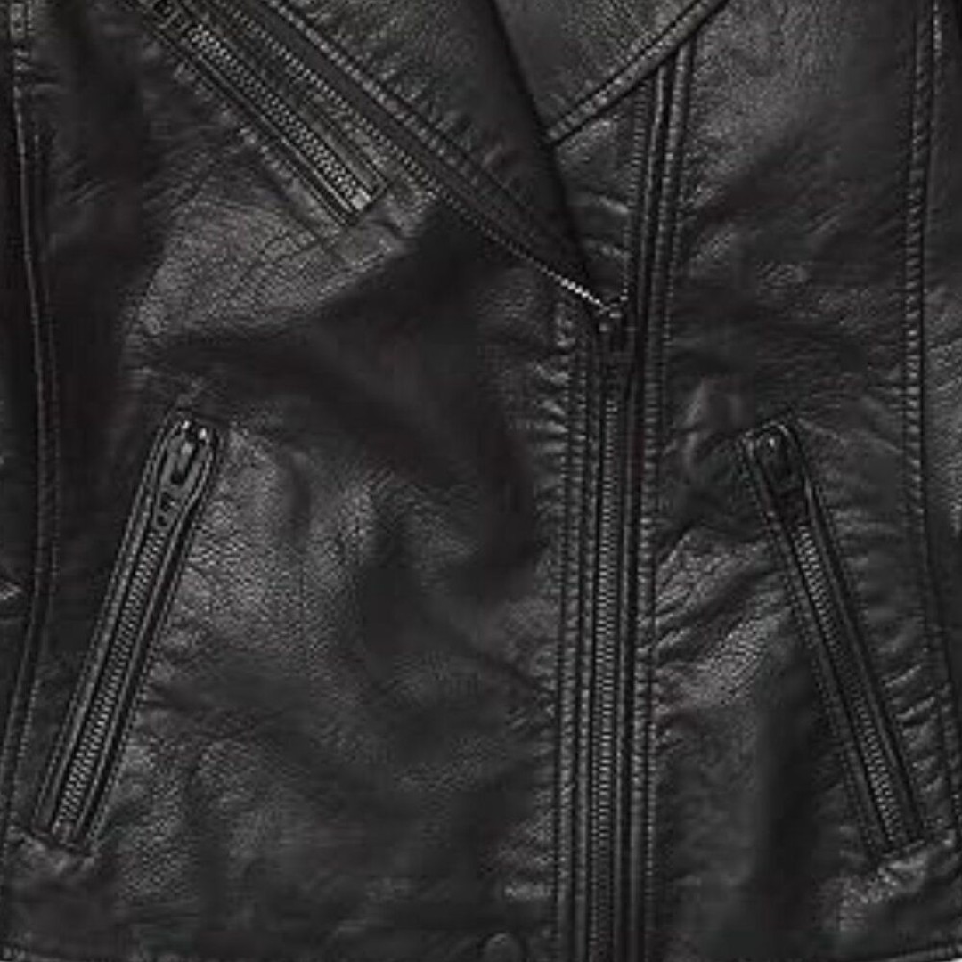 Blanknyc Women's Size L Black Onyx Vegan Leather Cropped Moto Jacket - detail