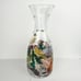 Anthropologie Natalie Lete Carafe Handcrafted Glass Pitcher Floral Woodlands NEW