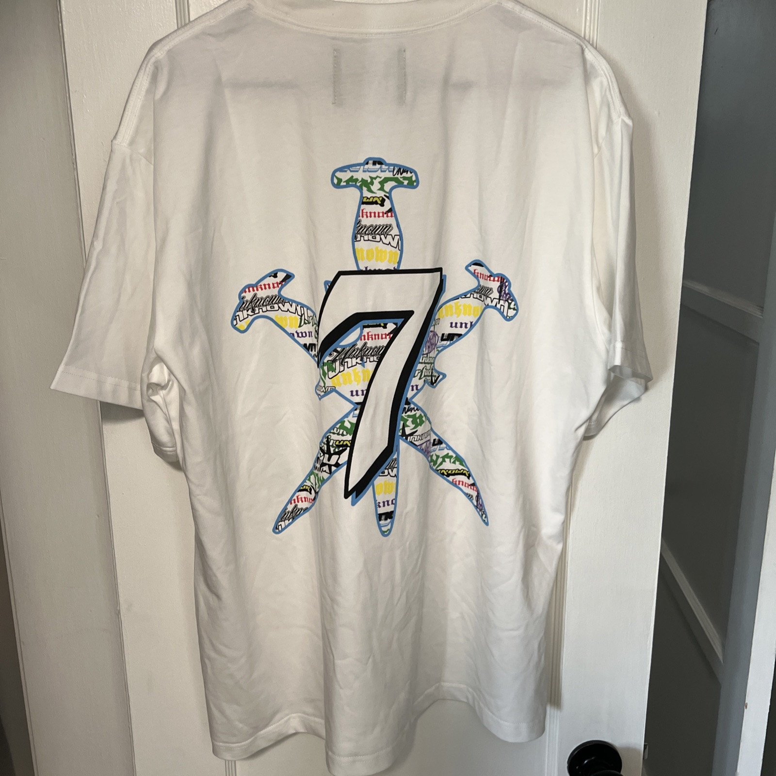 Unknown London Streetwear Tee – 7th Anniversary White XL NWOT Rare Drop