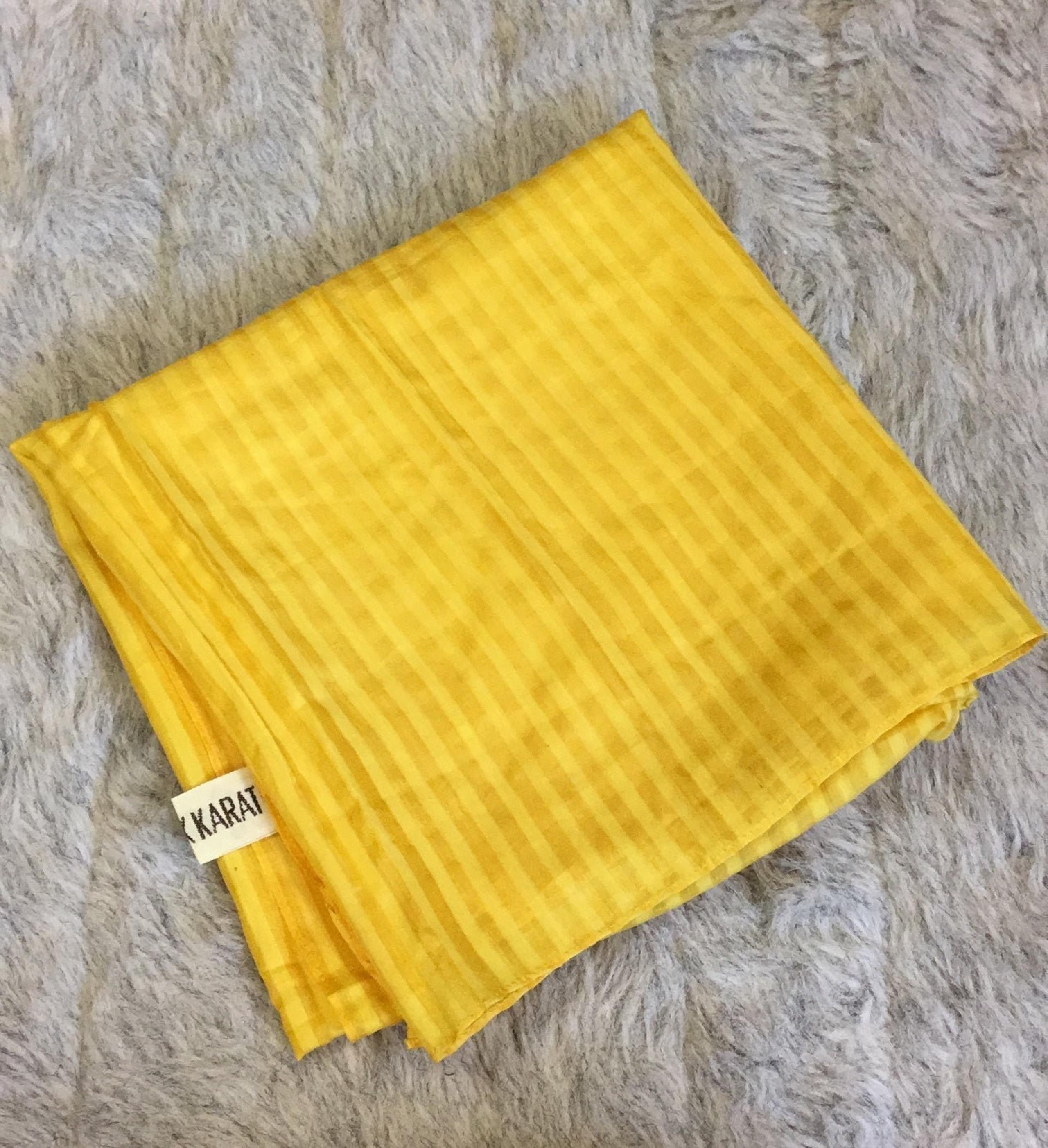 VTG XIIX KARAT 35” Square Scarf Yellow Striped