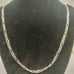 Handmade Sterling Silver 925 Figaro Link Chain 26 inch 12.72g Taxco Mexico