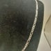 Handmade Sterling Silver 925 Figaro Link Chain 26 inch 12.72g Taxco Mexico