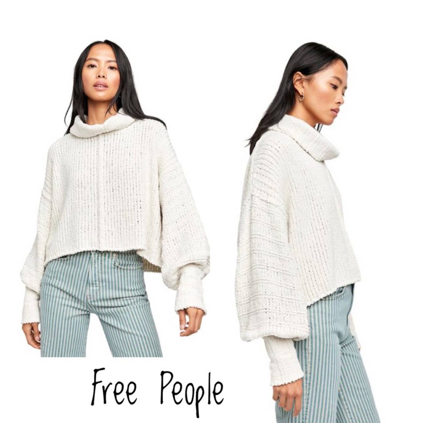 Free People Be Yours Pull Over Chenille Vanilla Bean Sweater Womens Size: S