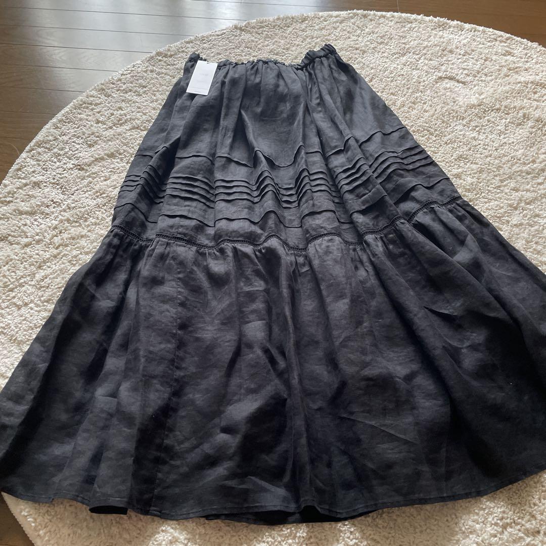 23区 Tiered Long Skirt, Black, Original Price 27,500 yen