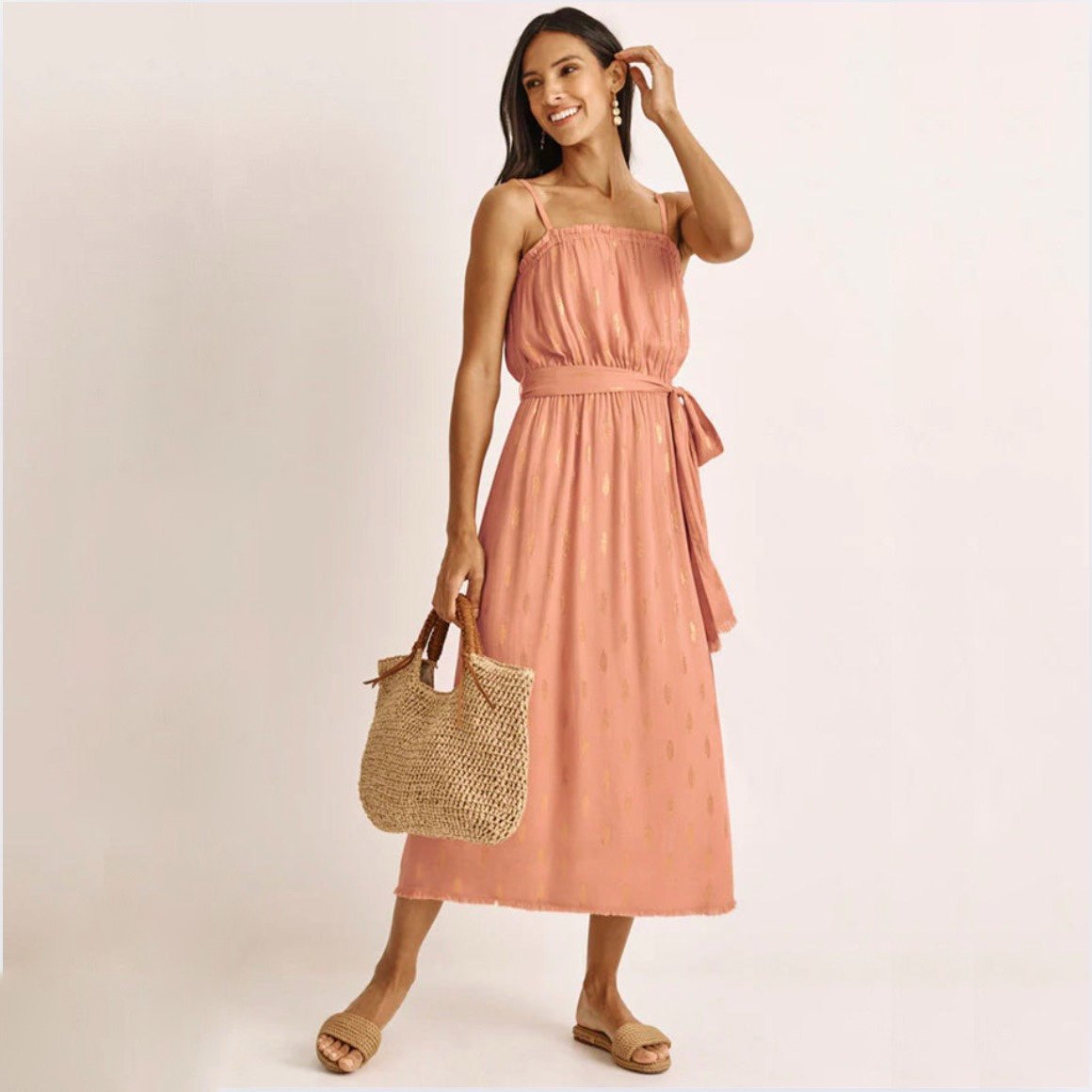 Splendid Leslie Lurex Dress in Rouge