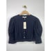 Sea Thora Thread Puff Sleeve Button Down Cotton Top Women's Navy Size: XS NWT