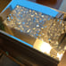 Luxury Middle Silver Bling Crushed Diamond Glass Mirrored Jewelry Box Women