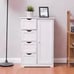 4 Drawer Dresser Chest Clothes Storage Modern Bathroom Cabinet Wood White