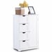 4 Drawer Dresser Chest Clothes Storage Modern Bathroom Cabinet Wood White