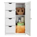 4 Drawer Dresser Chest Clothes Storage Modern Bathroom Cabinet Wood White