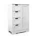 4 Drawer Dresser Chest Clothes Storage Modern Bathroom Cabinet Wood White