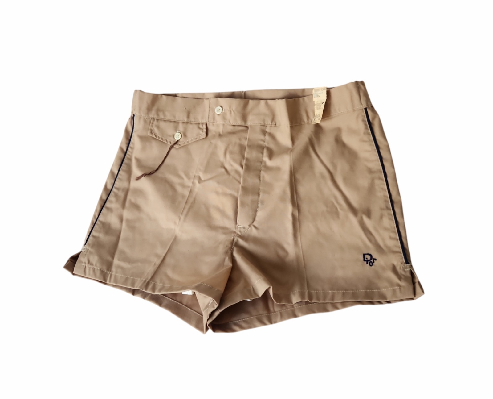 Christian Dior NOS New Vintage 70s Swim Trunks Tennis VTG Men’s Khaki Shorts NWT